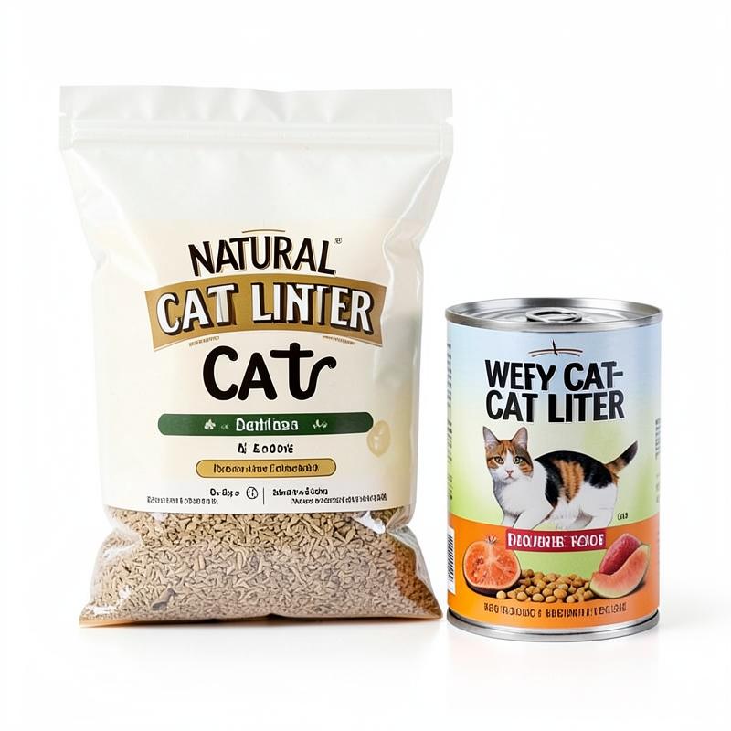 Lettiera vegetale + umido gatto 12 pz